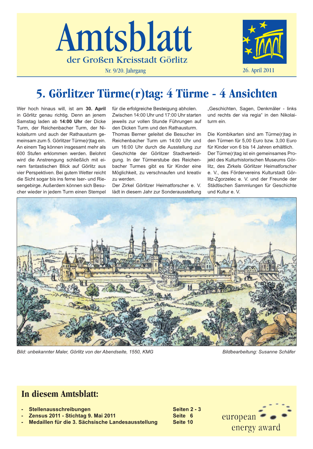 Amtsblatt Der Großen Kreisstadt Görlitz, Ausgabe 2011, Nr. 9