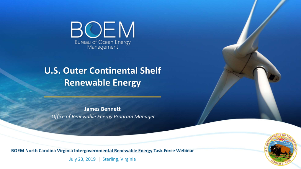 US Outer Continental Shelf Renewable Energy