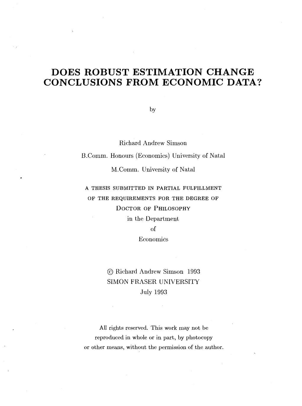 Does Robust Estimation Change Conclusions from Economic Data?