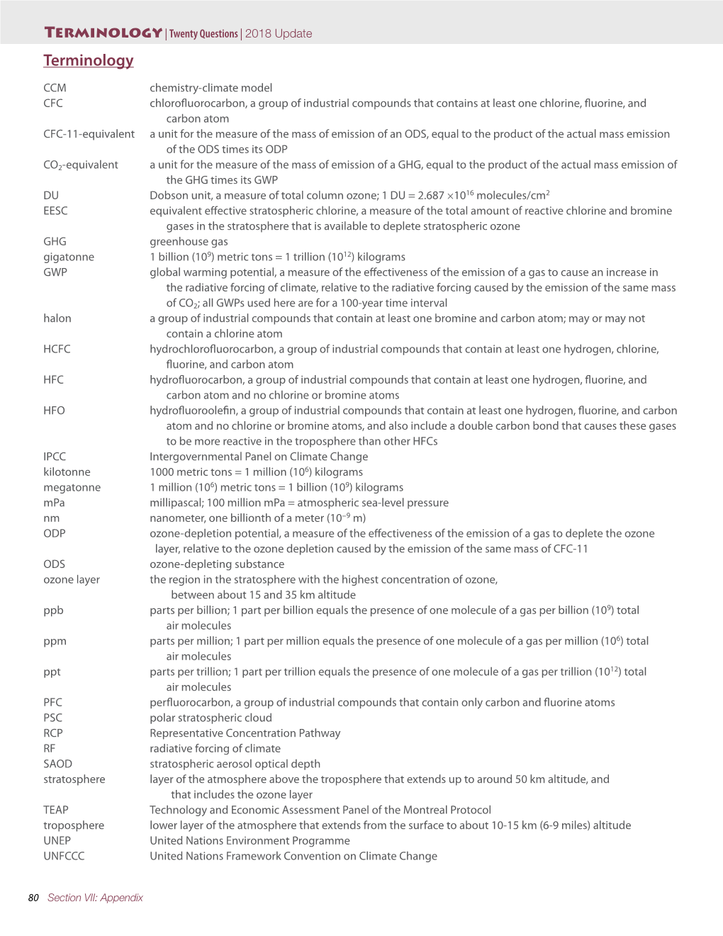 Terminology | Twenty Questions | 2018 Update Terminology