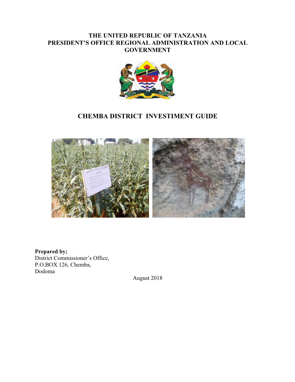 Chemba District Investiment Guide