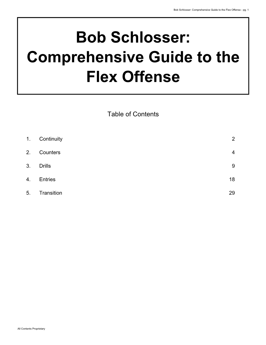 Comprehensive Guide to the Flex Offense - Pg