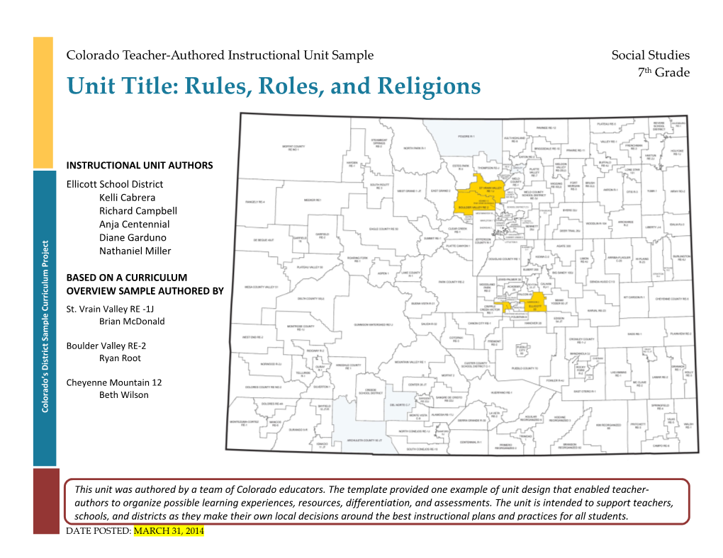 Rules, Roles, and Religions