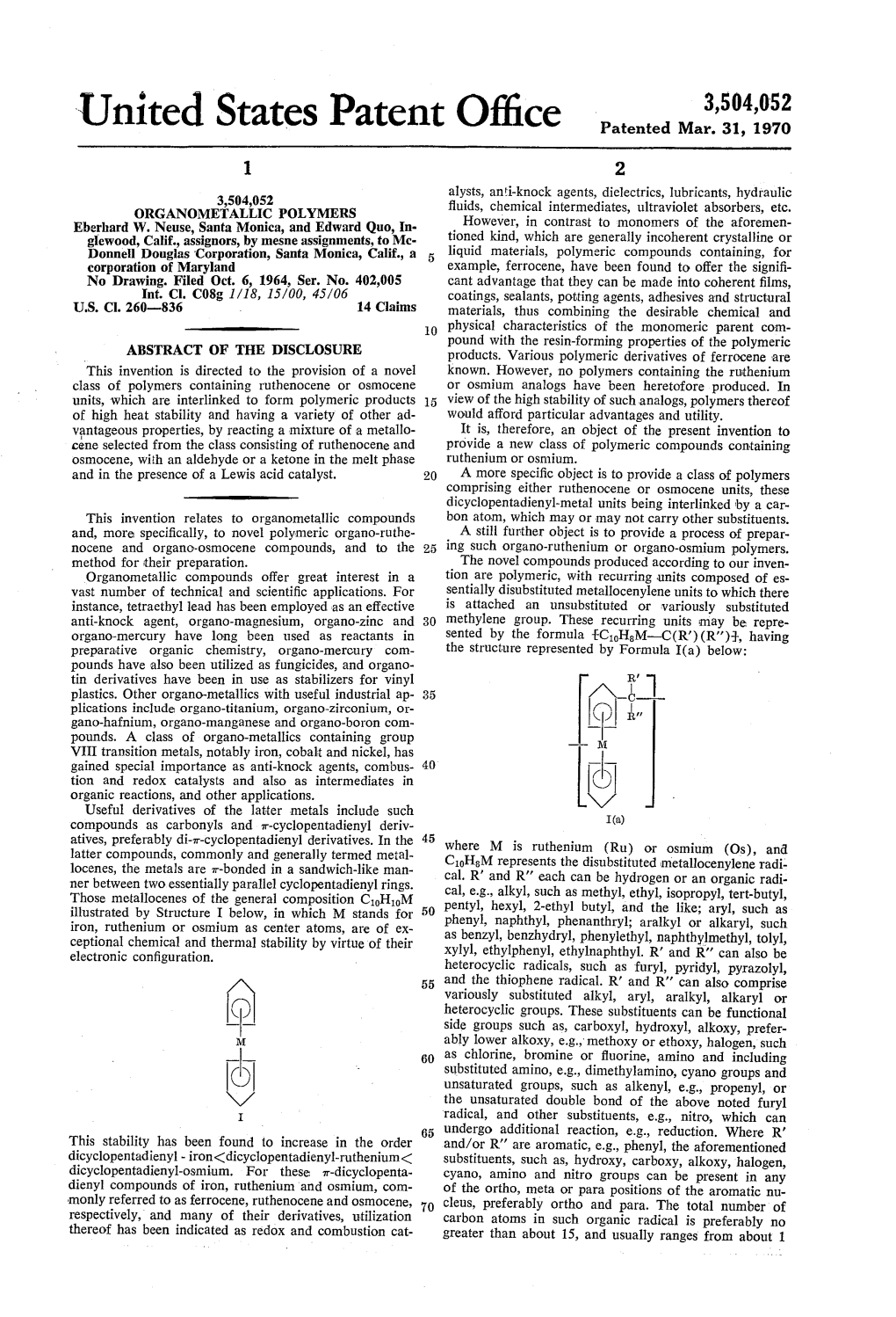 'United States Patent 0