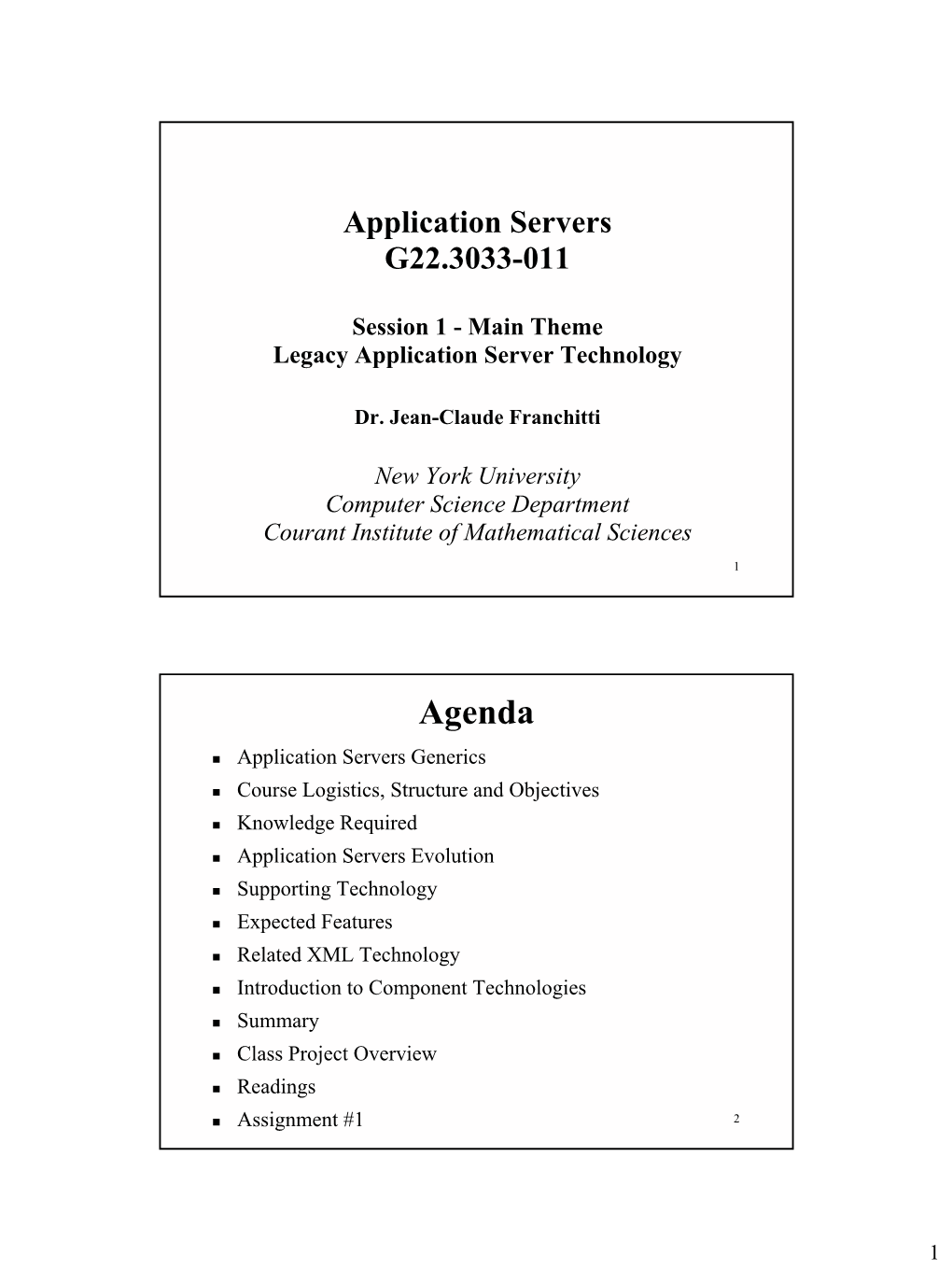 Legacy Application Server Technology