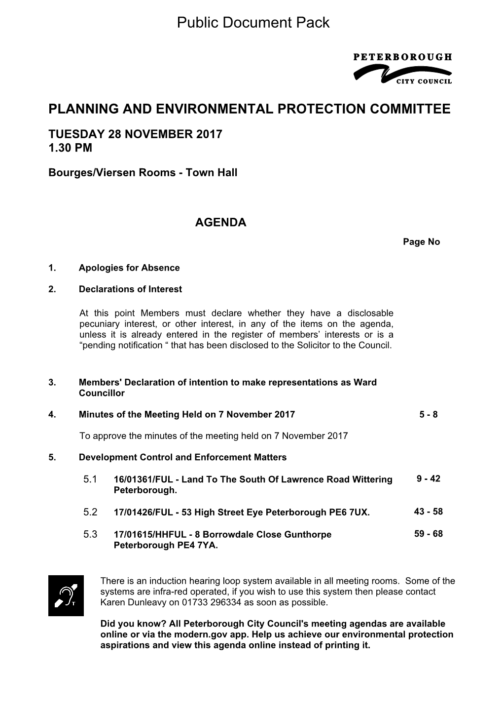 (Public Pack)Agenda Document for Planning and Environmental