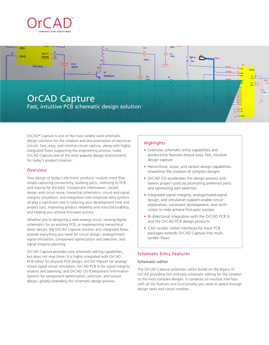 Orcad Capture Fast, Intuitive PCB Schematic Design Solution