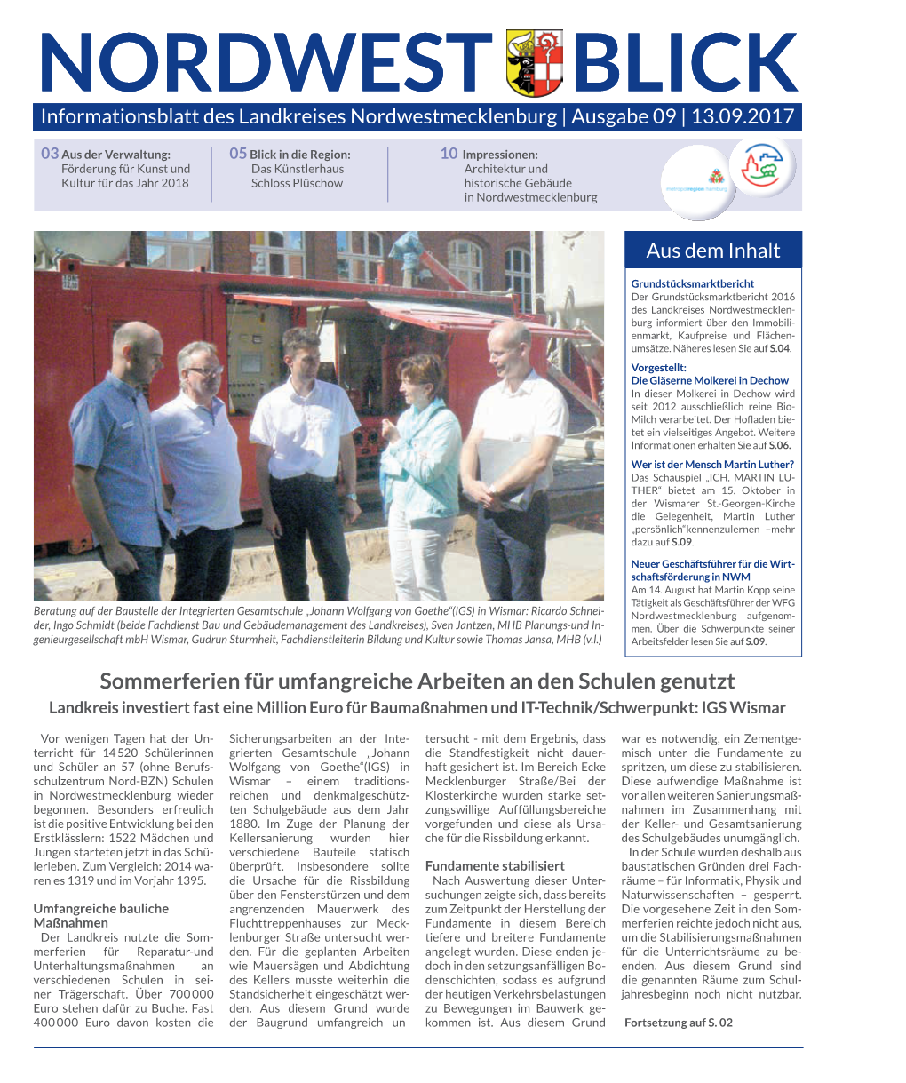 Informationsblatt Des Landkreises Nordwestmecklenburg