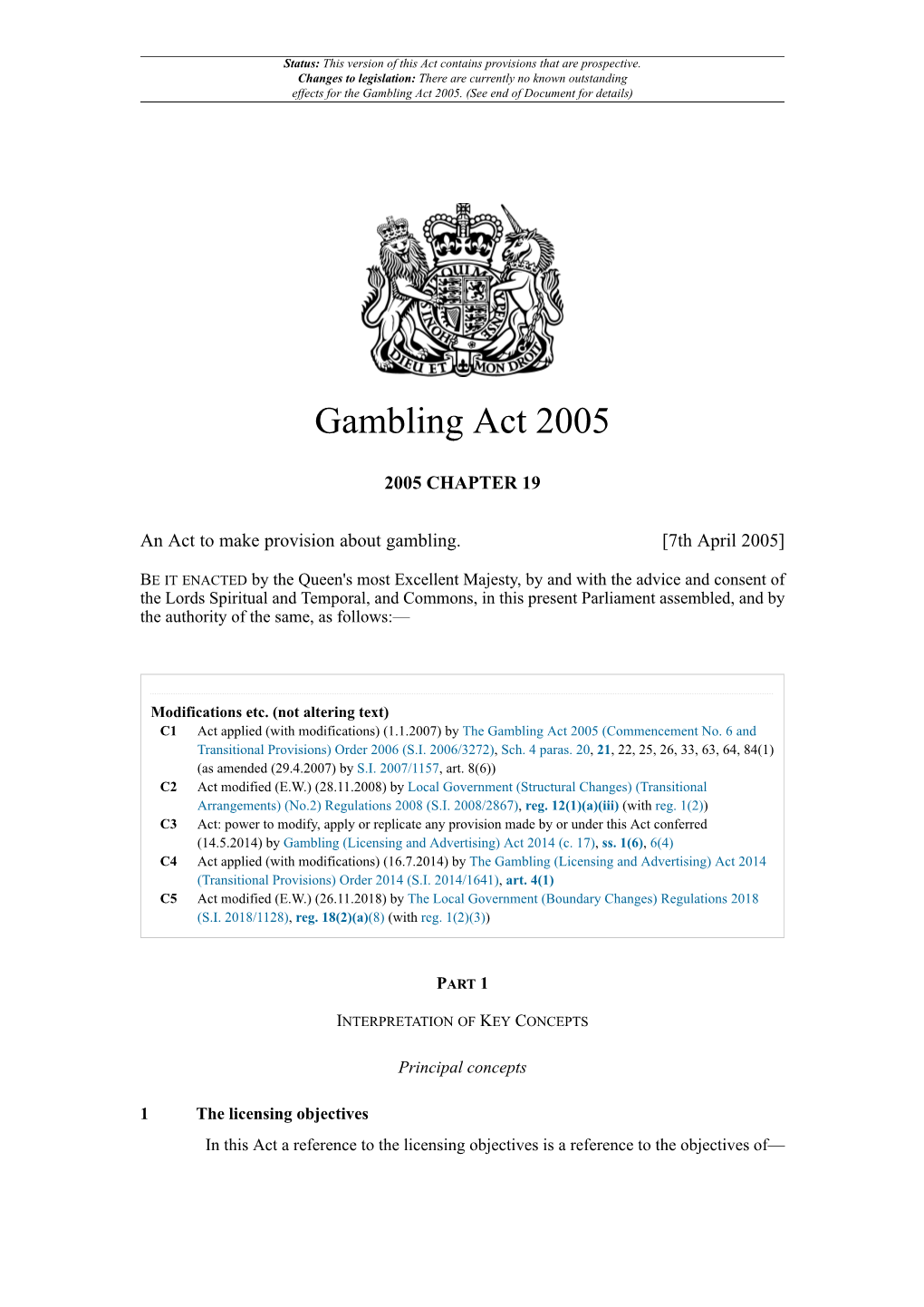Gambling Act 2005