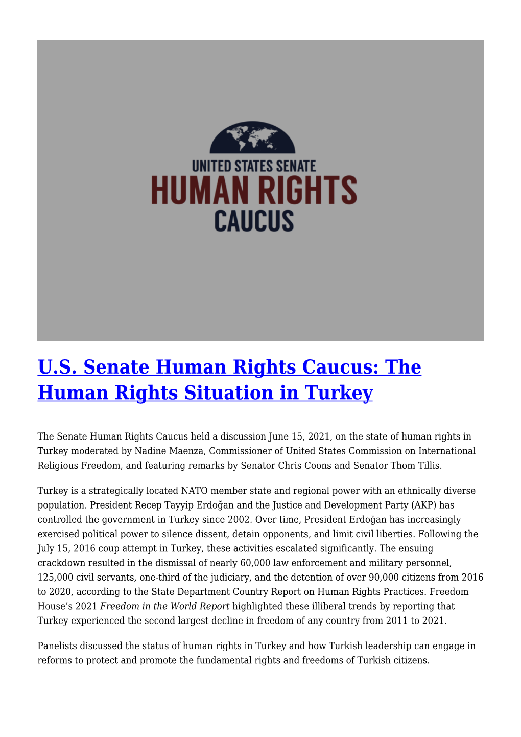 US Senate Human Rights Caucus