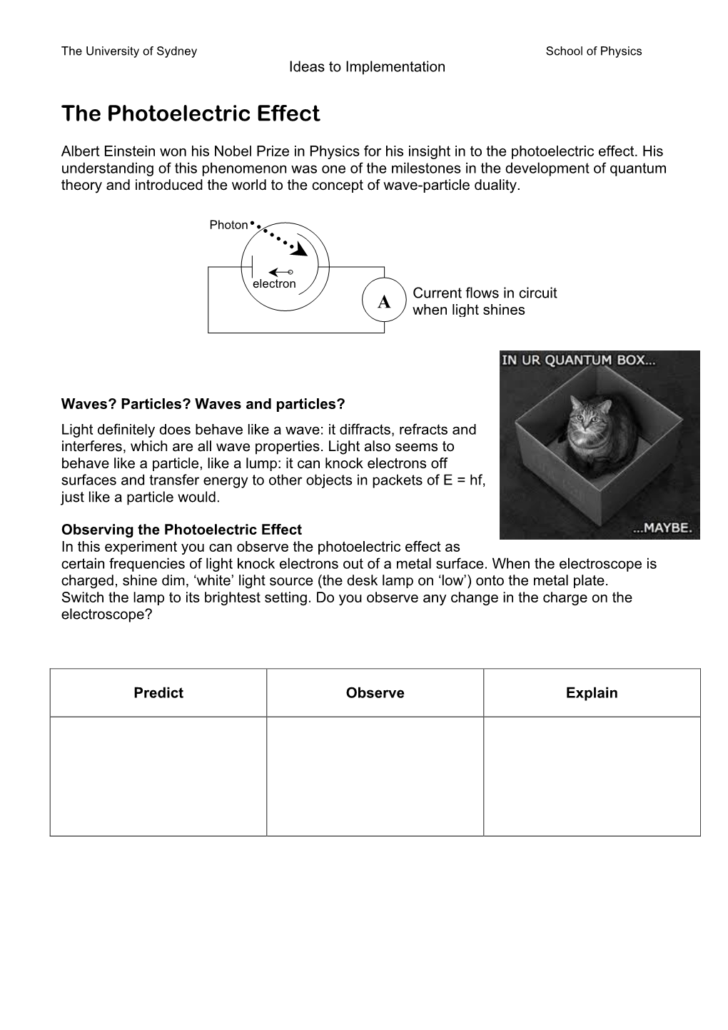 Photoelectric Effect