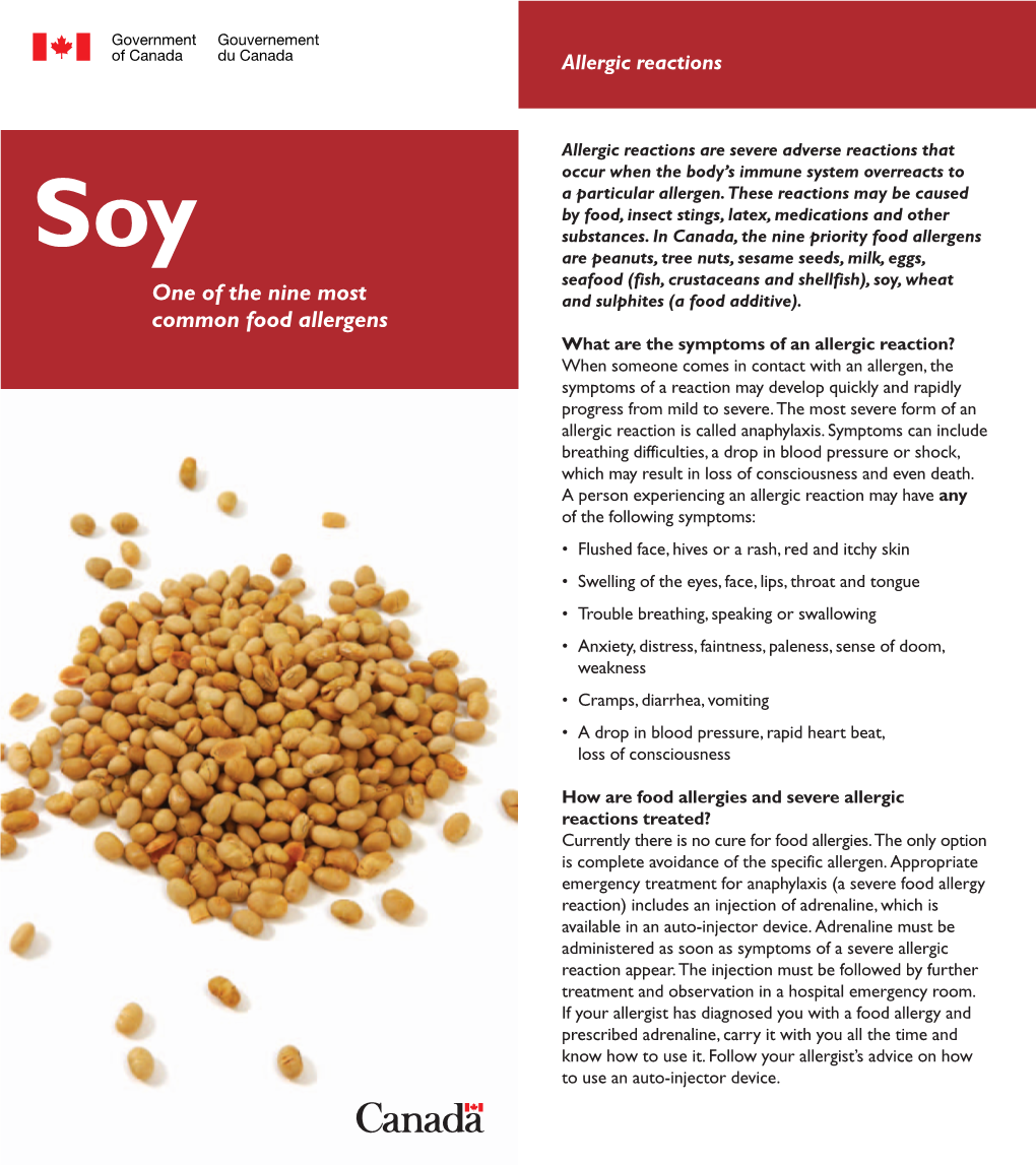 Soy Allergy CFIA