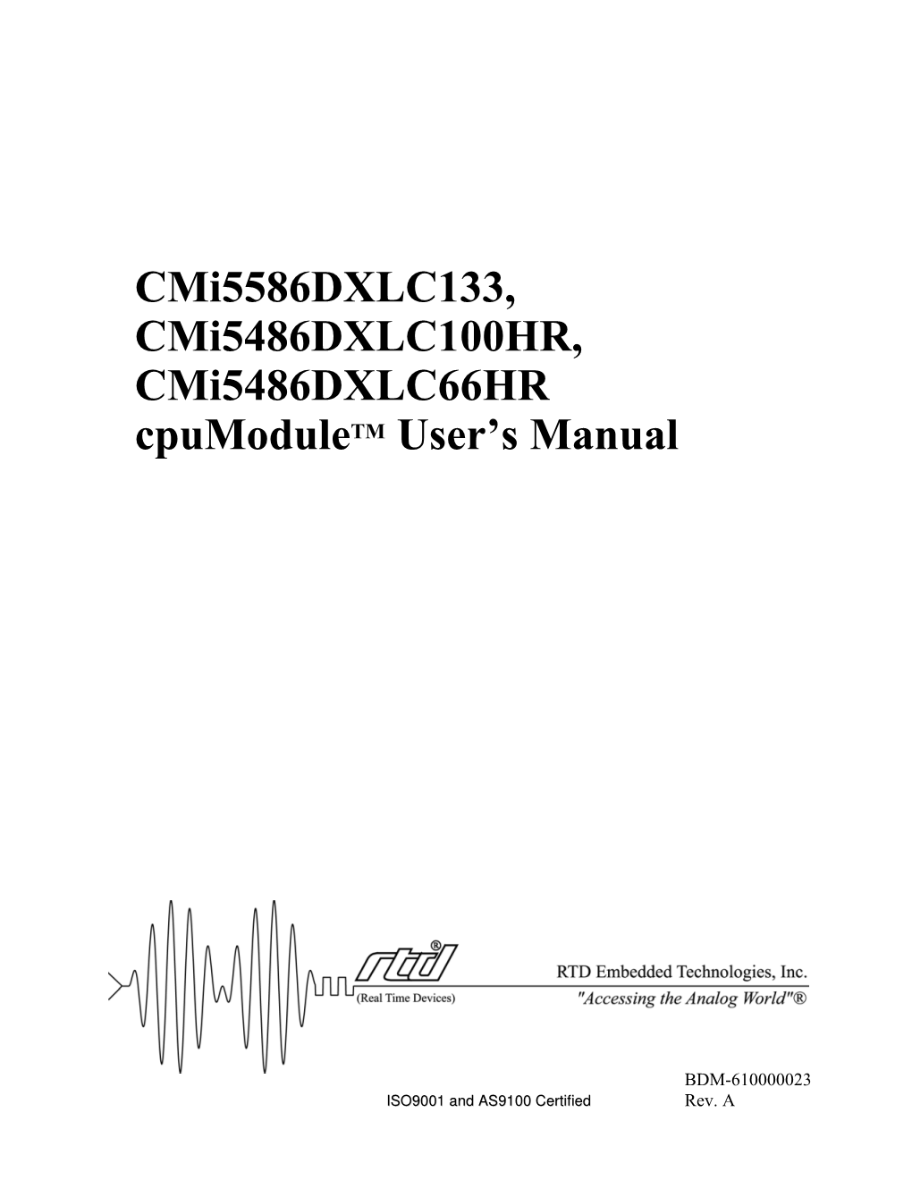 Cmi5586dxlc133, Cmi5486dxlc100hr, Cmi5486dxlc66hr Cpumoduletm User’S Manual