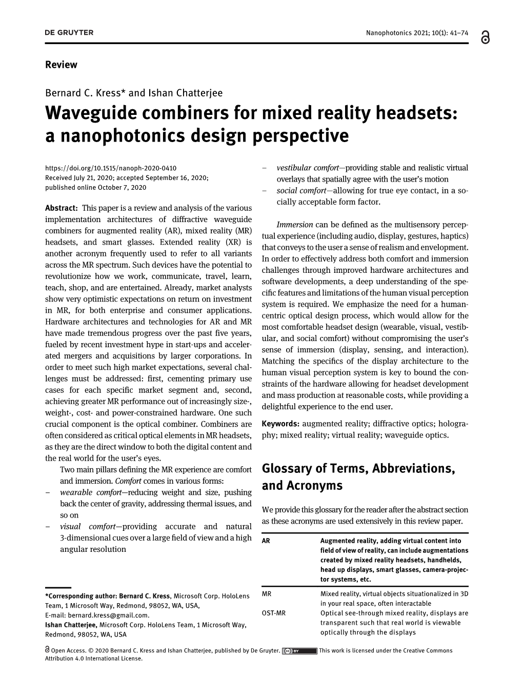 Waveguide Combiners for Mixed Reality Headsets