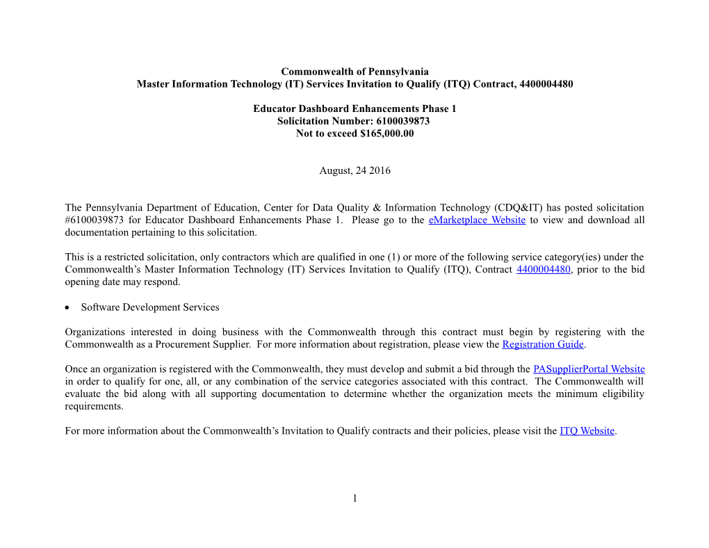 Expedited RFQ Scoring Matrix