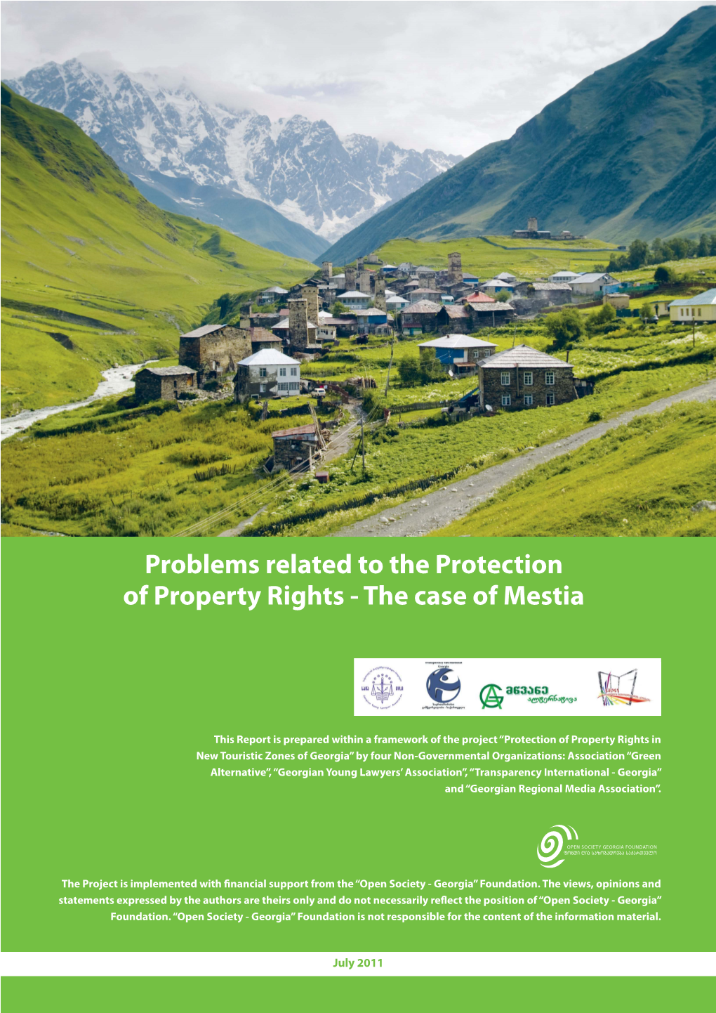 Problems Related to the Protection of Property Rights - the Case of Mestia