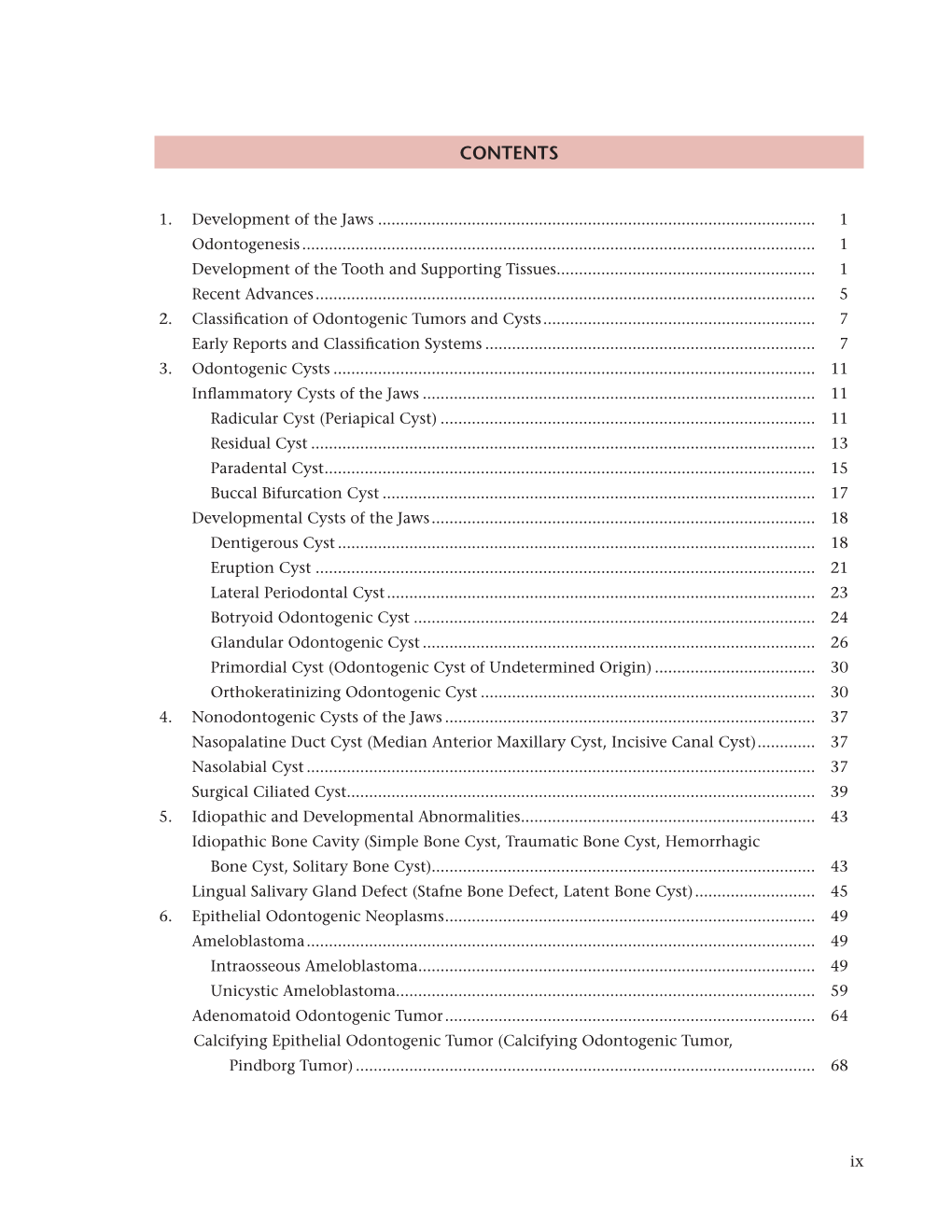 Table of Contents