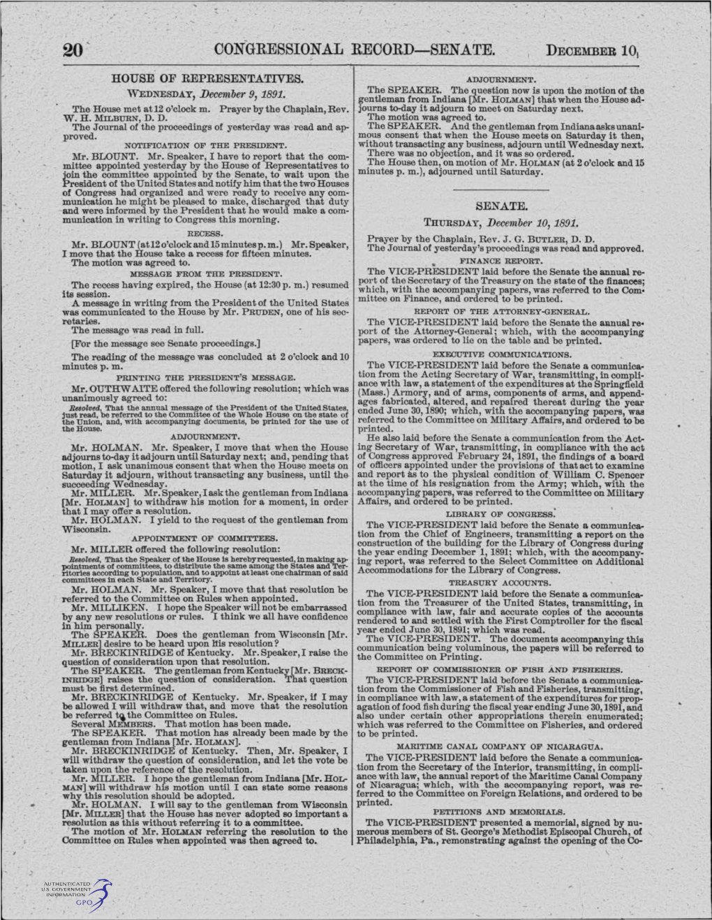 Congressional Record-Senate. December 10