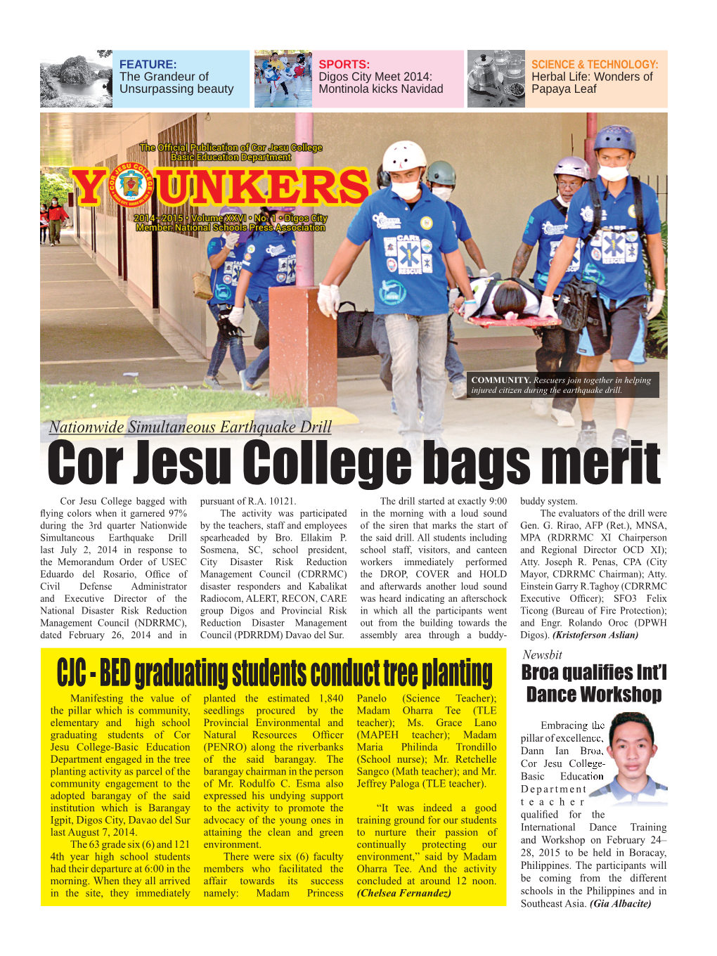 Cor Jesu College Bags Merit Cor Jesu College Bagged with Pursuant of R.A