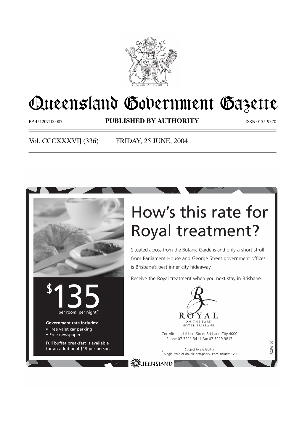 Queensland Government Gazette