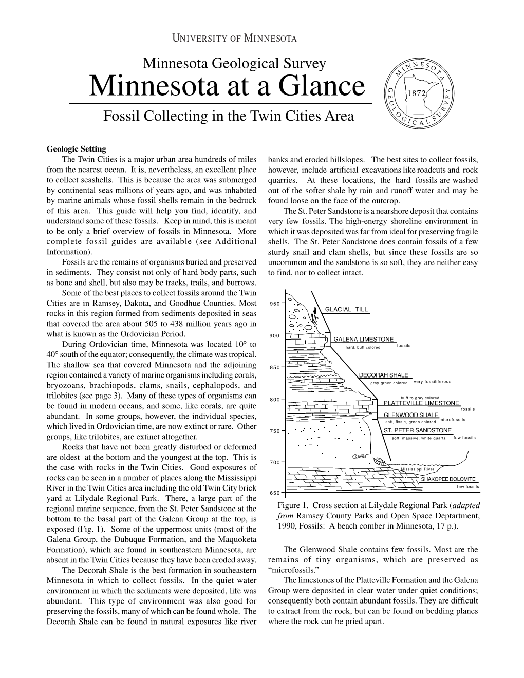 Minnesota at a Glance: Fossils of Southern Minnesota