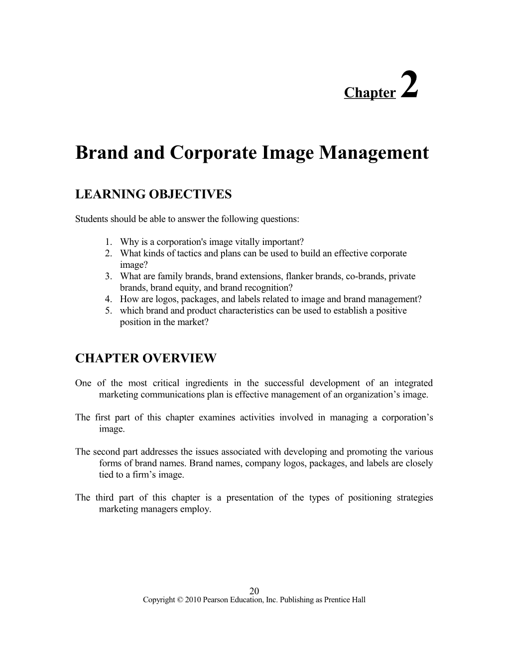 Brand and Corporate Image Management