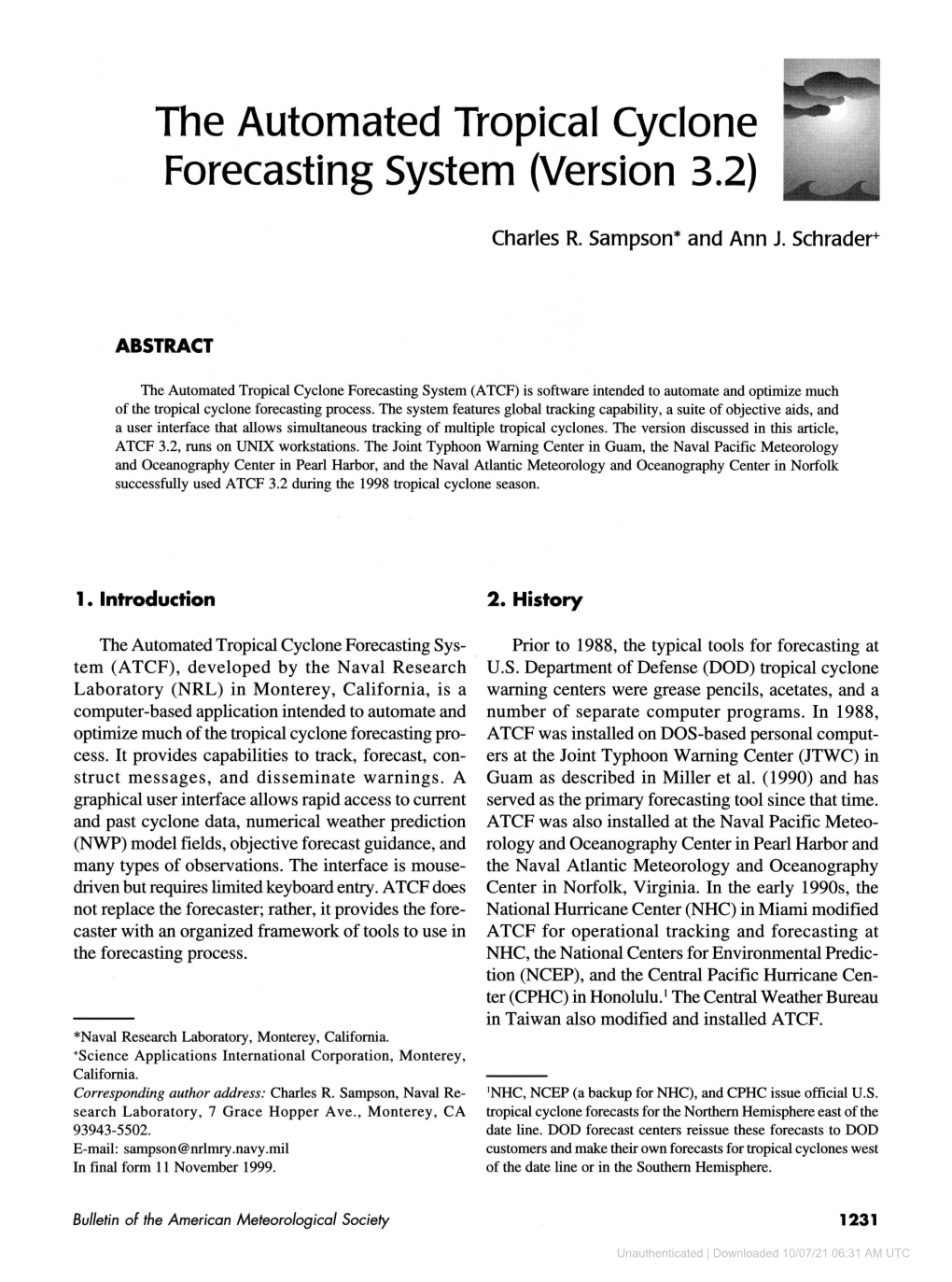 The Automated Tropical Cyclone Forecasting System (Version 3.2)