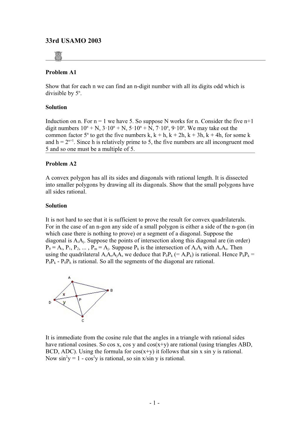 Show That for Each N We Can Find an N-Digit Number with All Its Digits Odd Which Is Divisible