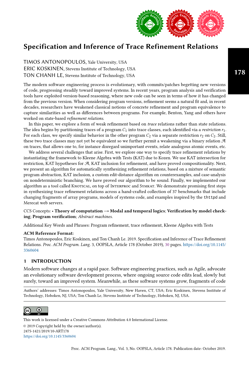 Specification and Inference of Trace Refinement Relations