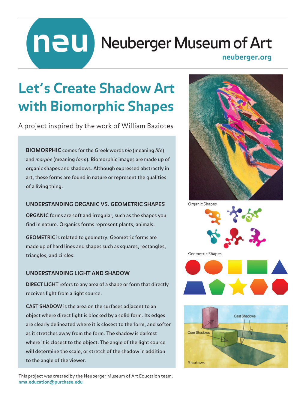 Let's Create Shadow Art with Biomorphic Shapes