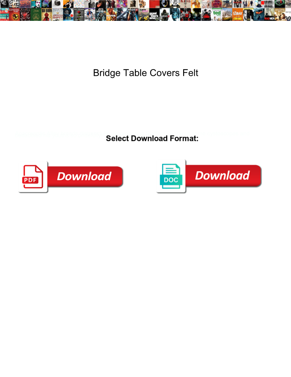 Bridge Table Covers Felt