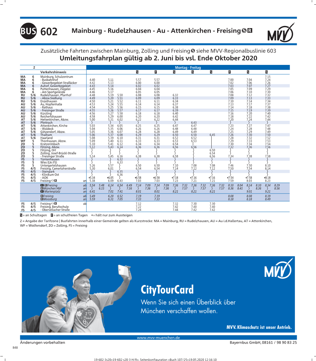 602 Mainburg - Rudelzhausen - Au - Attenkirchen - Freising