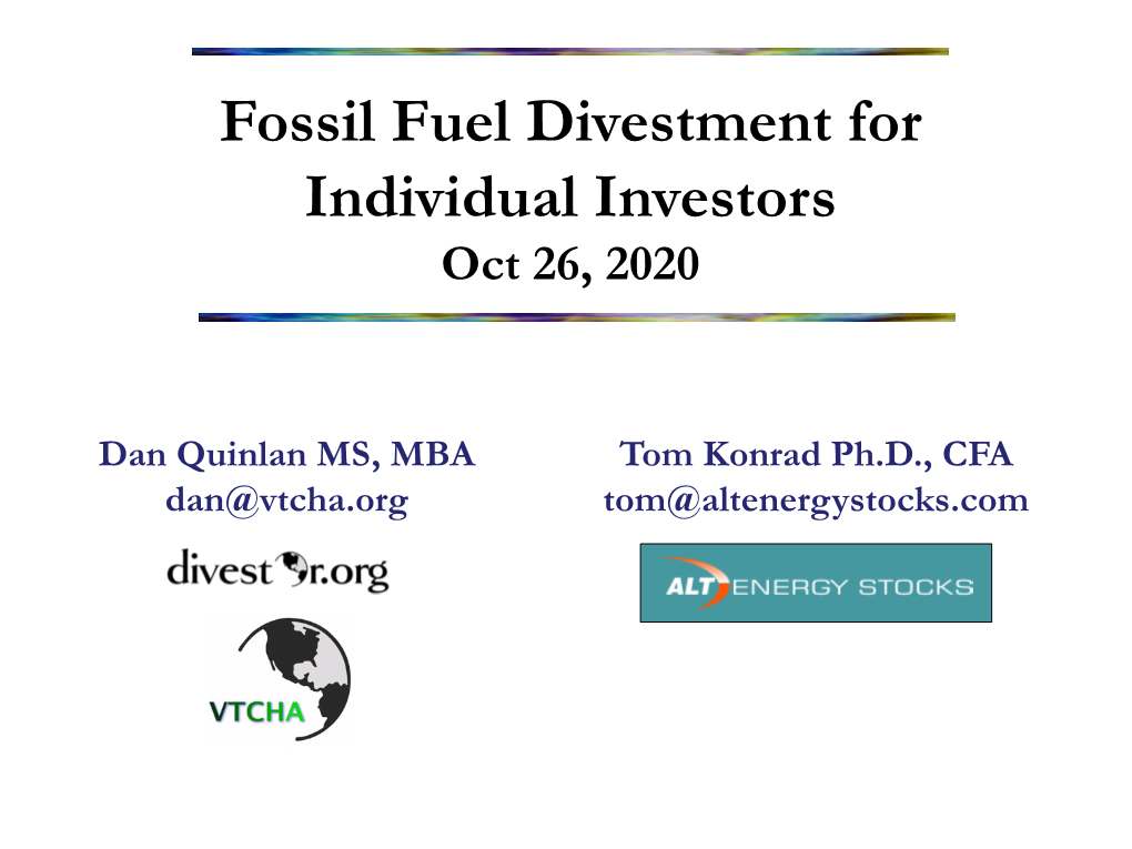 Oct 26 FF Divestment Talk DQ