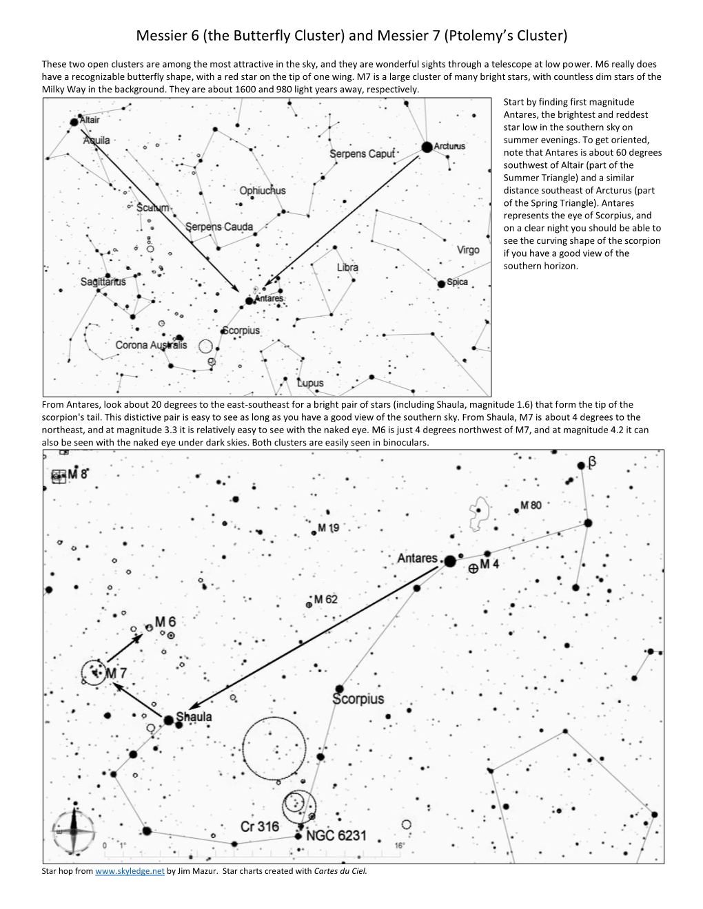 Messier 6 (The Butterfly Cluster) and Messier 7 (Ptolemy’S Cluster)