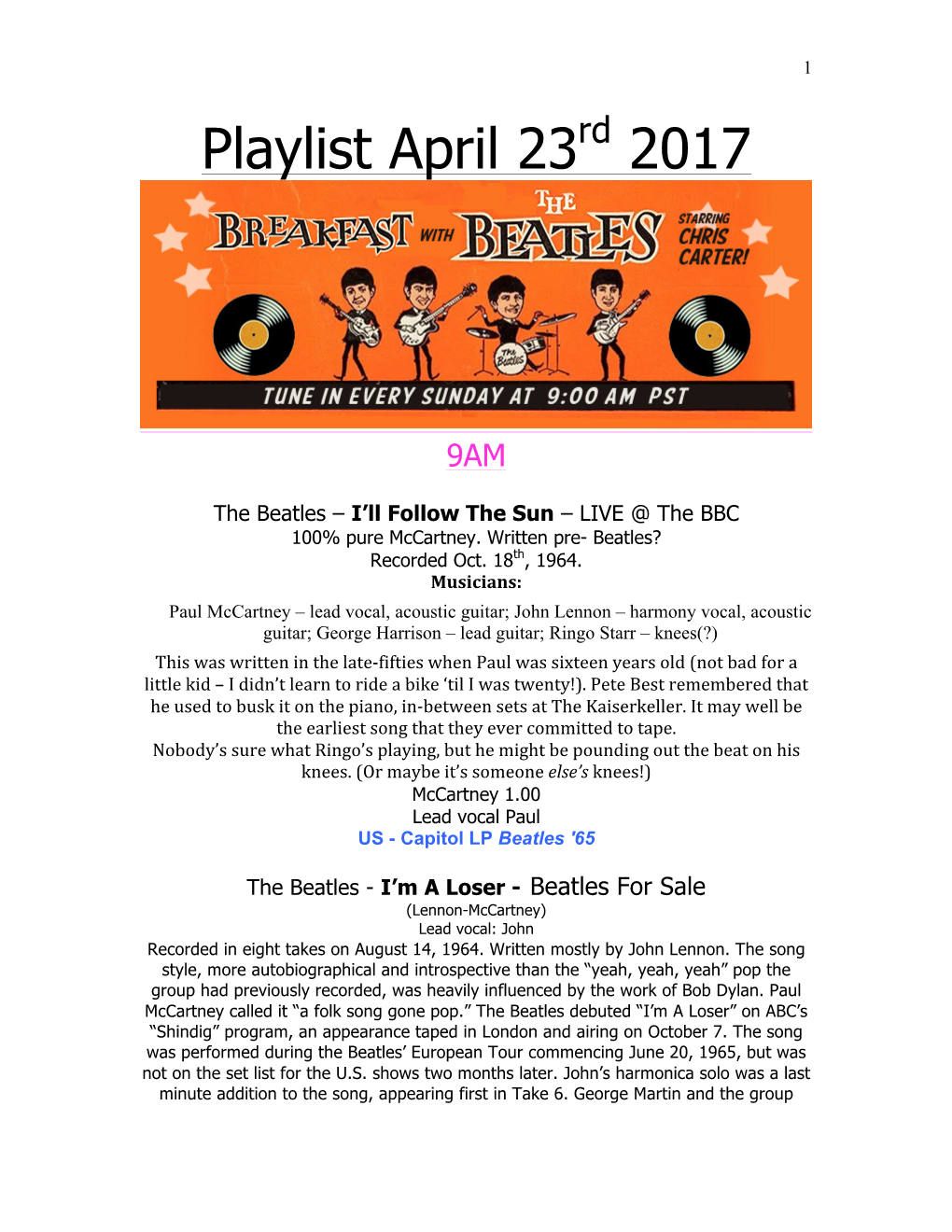 BWTB April 23Rd 2017