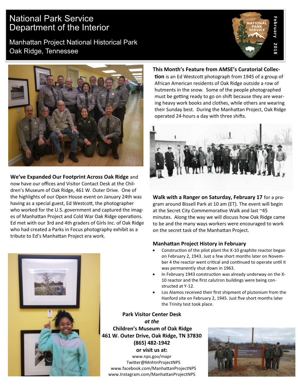 MAPR Oak Ridge February 2018 Newsletter