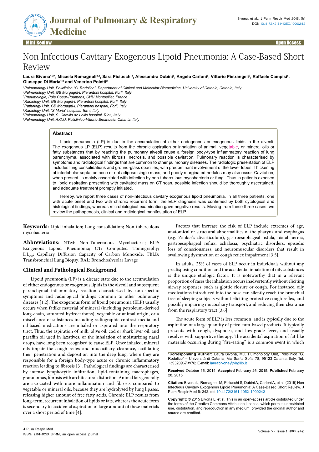 Non Infectious Cavitary Exogenous Lipoid Pneumonia