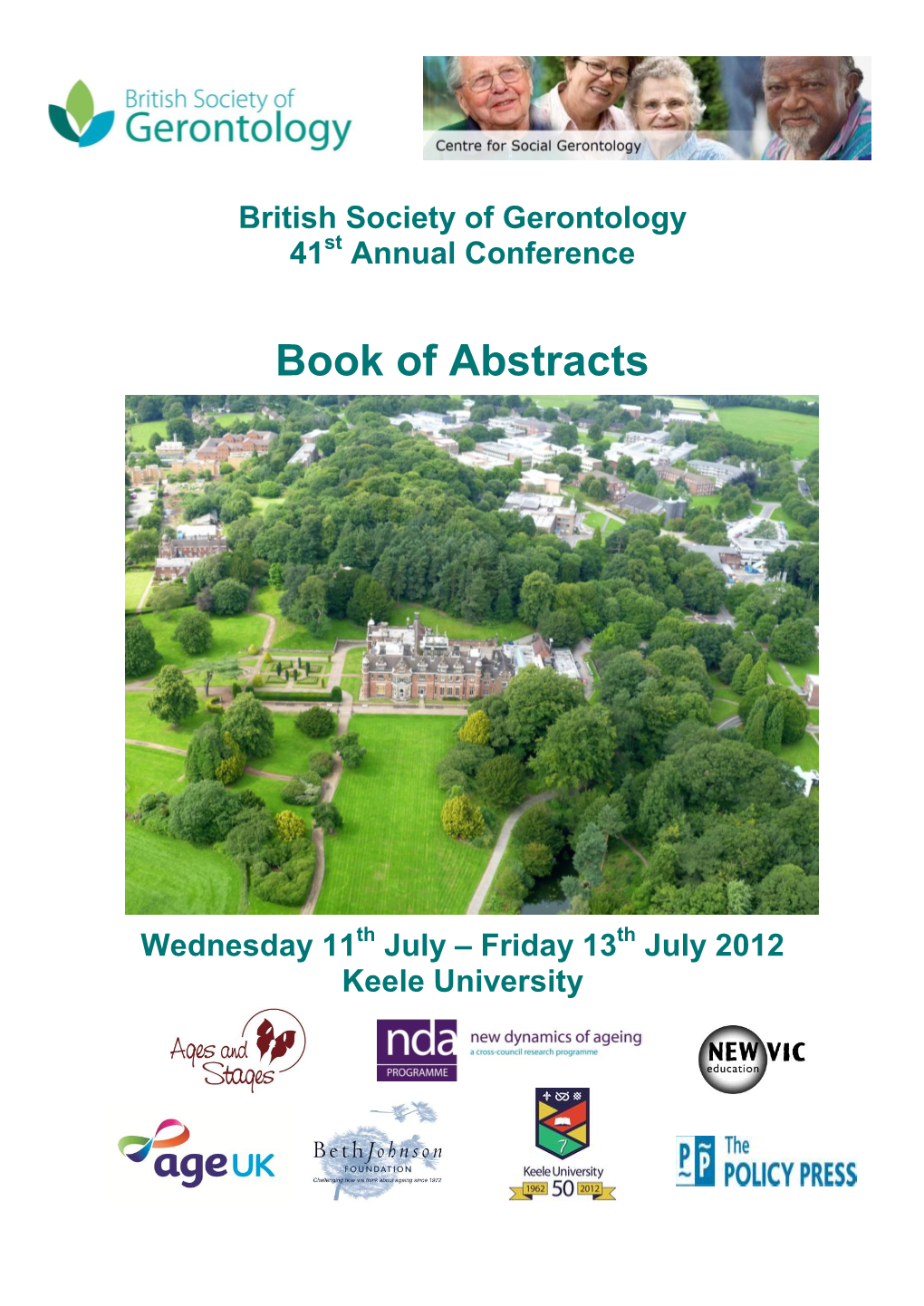 BSG 2012 Book of Abstracts