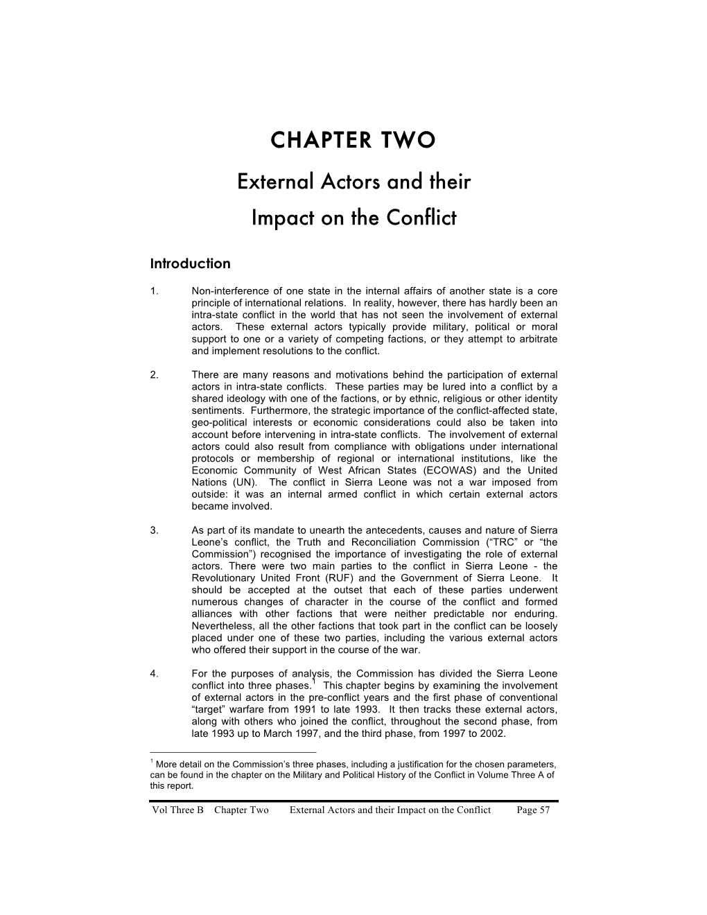 CHAPTER TWO External Actors and Their Impact on the Conflict