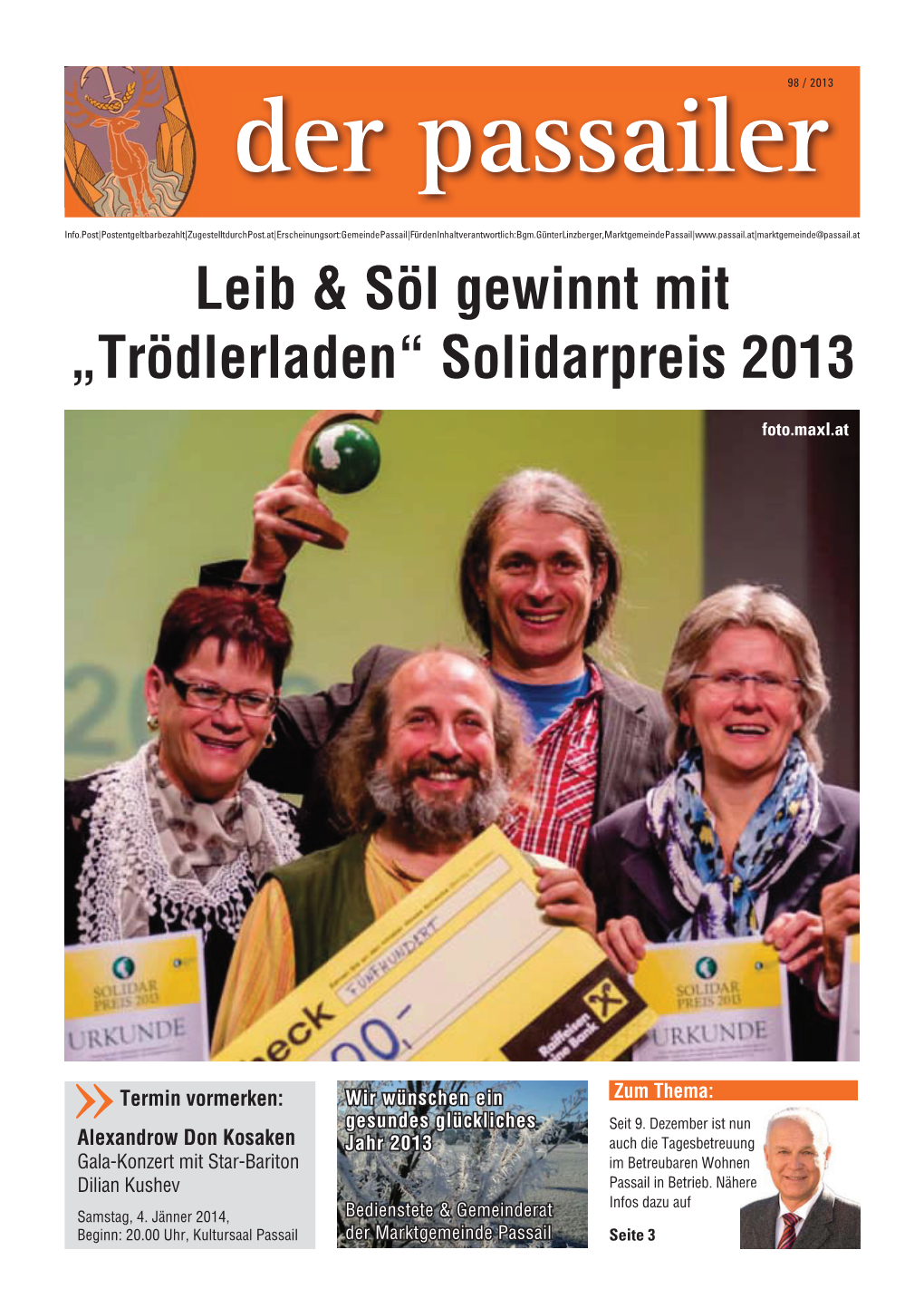 Leib & Söl Gewinnt Mit „Trödlerladen“ Solidarpreis 2013