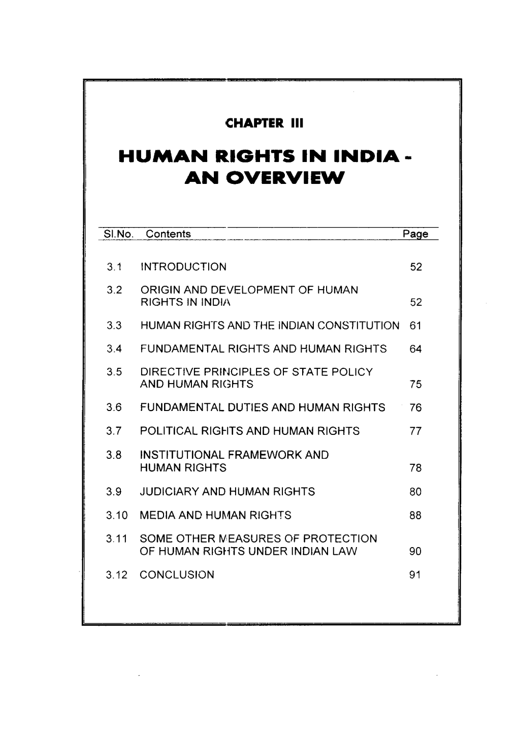 Human Rights in India - an Overview