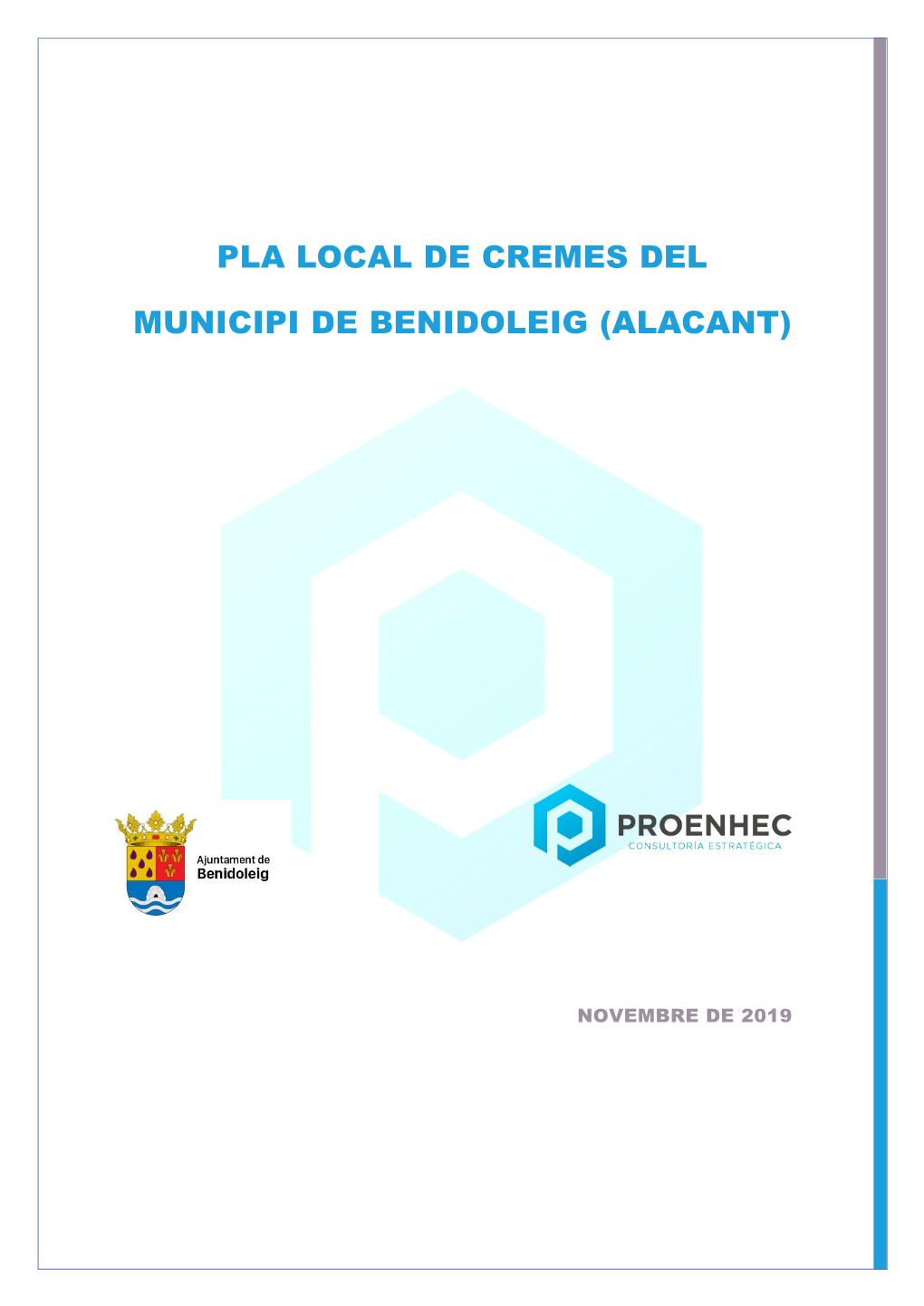 Pla Local De Cremes Del Municipi De Benidoleig