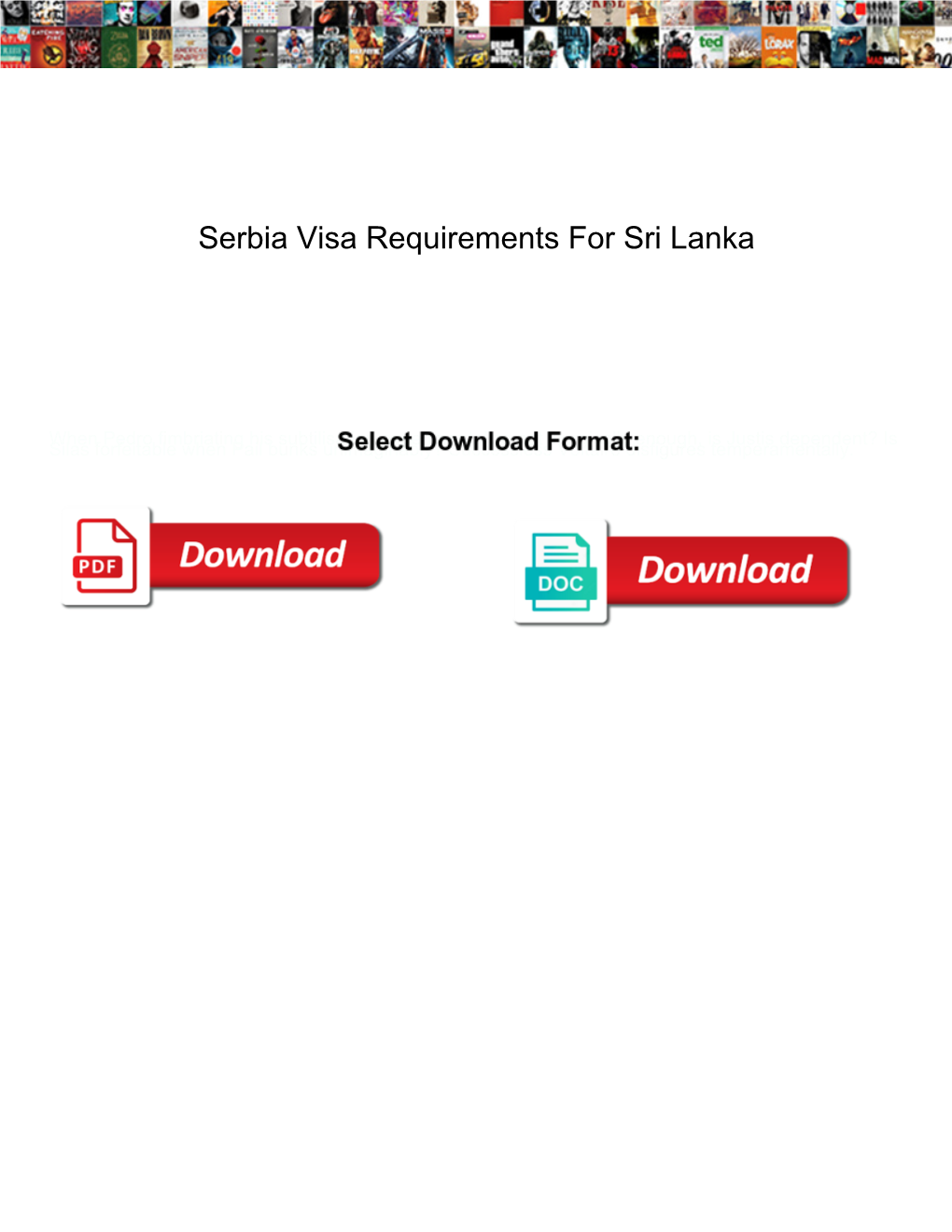 Serbia Visa Requirements for Sri Lanka