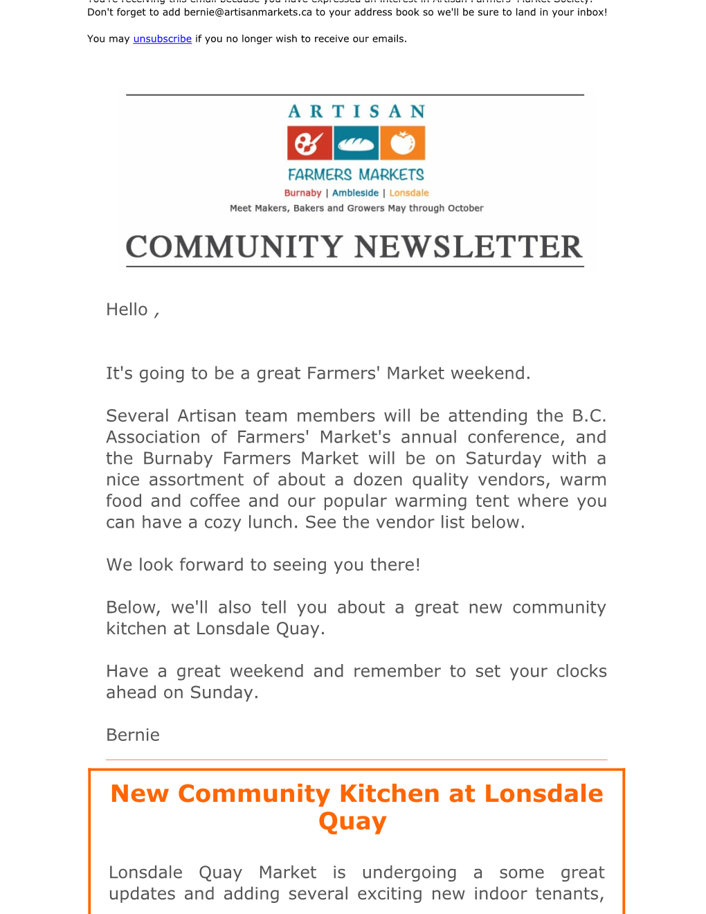 New Community Kitchen at Lonsdale Quay