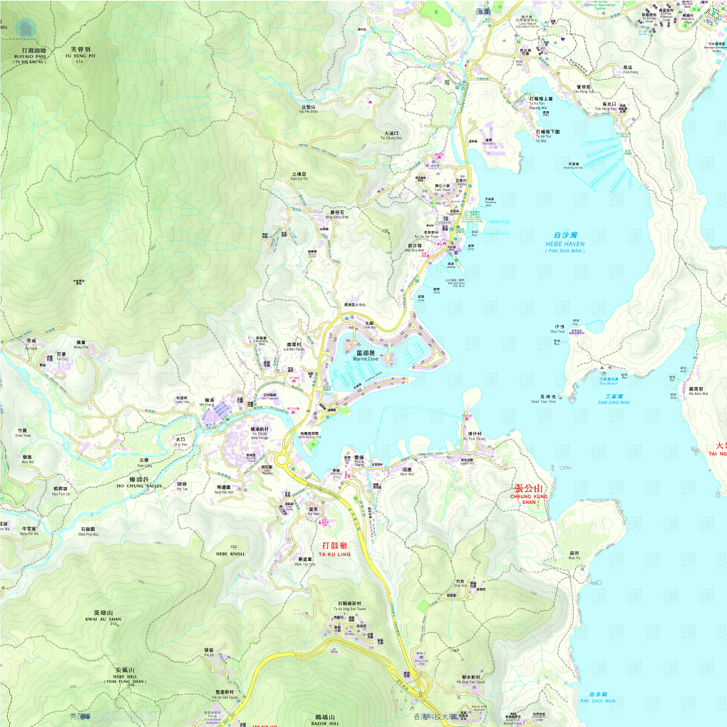 HEBE HAVEN S 白沙灣街 a 中心 the Jetty 300 H M 品蘭園 Pak Sha Wan Pier E 100 基督 ( PAK SHA WAN ) Bernard K 教會 Garden RO AD 渡頭 Jetties