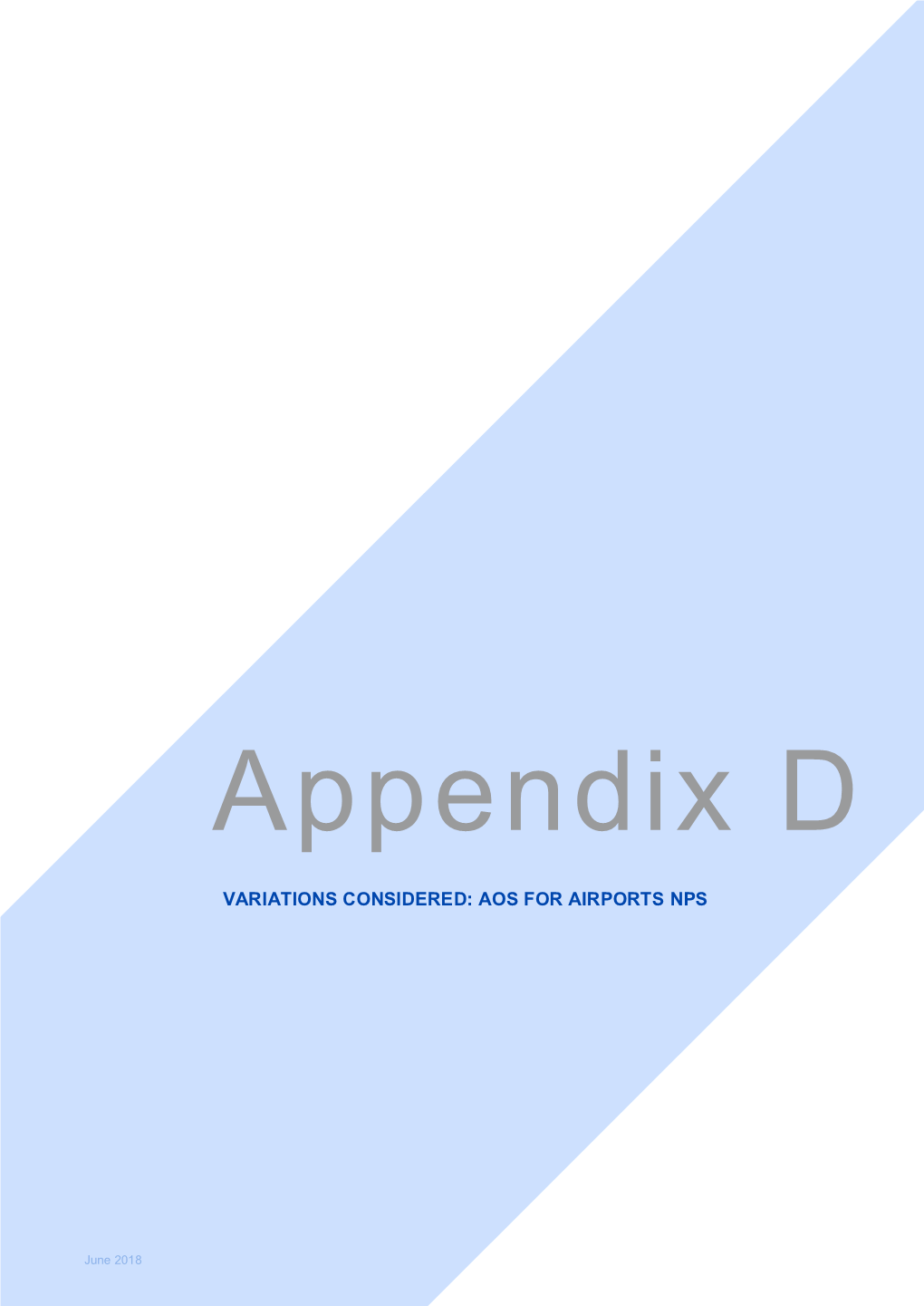 Appraisal of Sustainability: Airports National Policy Statement
