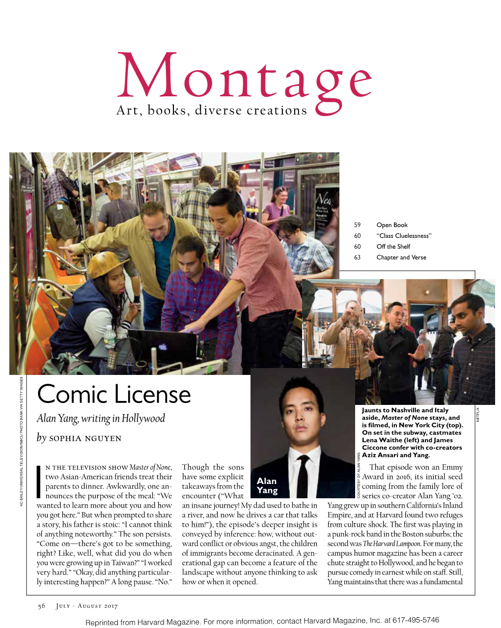 Comic License Jaunts to Nashville and Italy Aside, Master of None Stays, and Alan Yang, Writing in Hollywood NETFLIX Is Filmed, in New York City (Top)