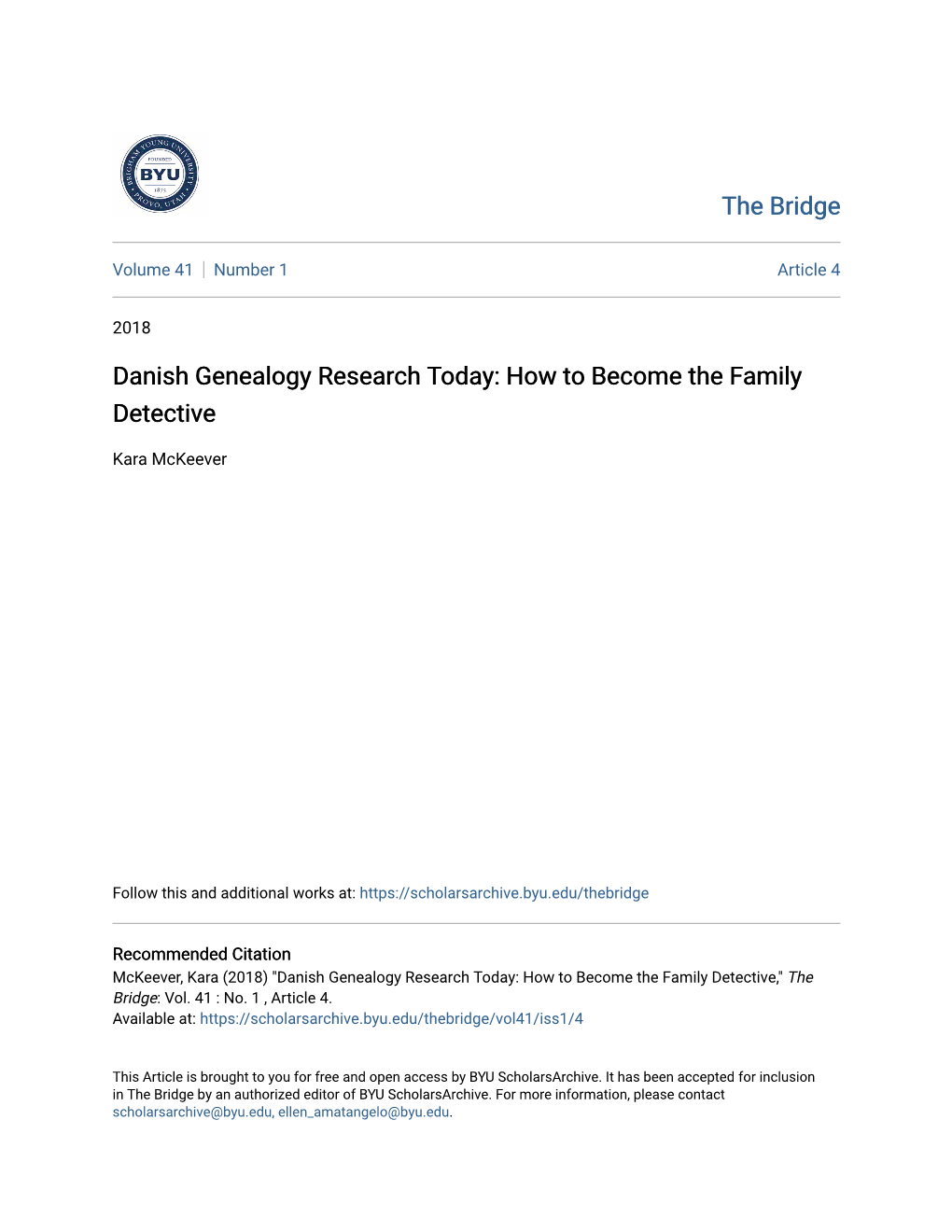 Danish Genealogy Research Today: How to Become the Family Detective