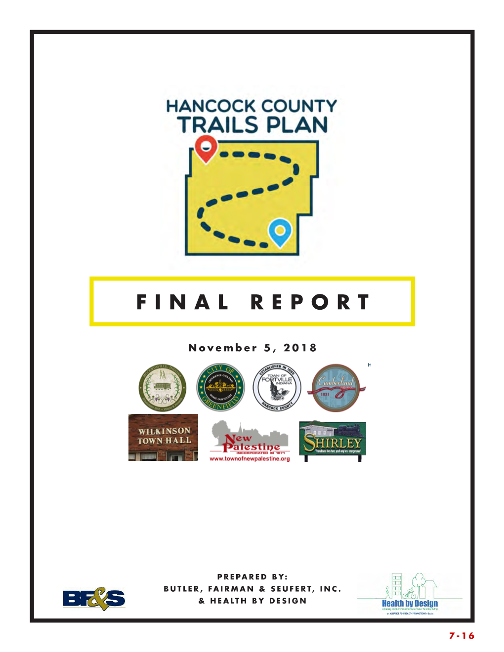 Hancock County Trails Plan 7-18 Table of Contents