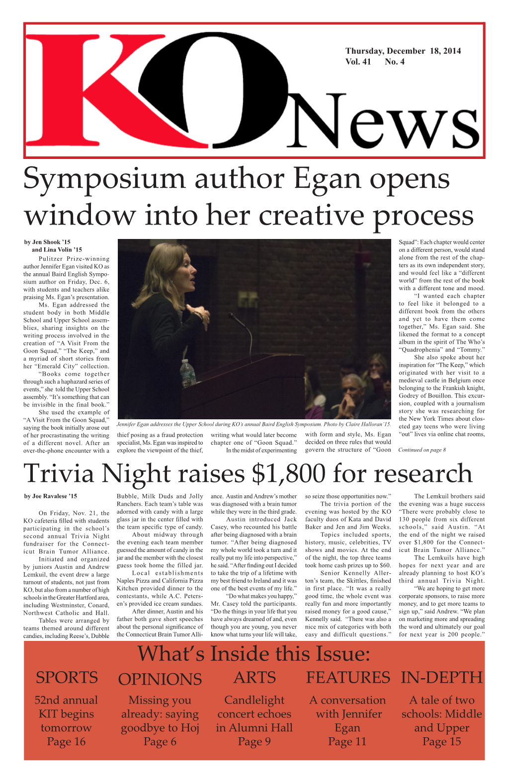 Symposium Author Egan Opens Window Into Her Creative